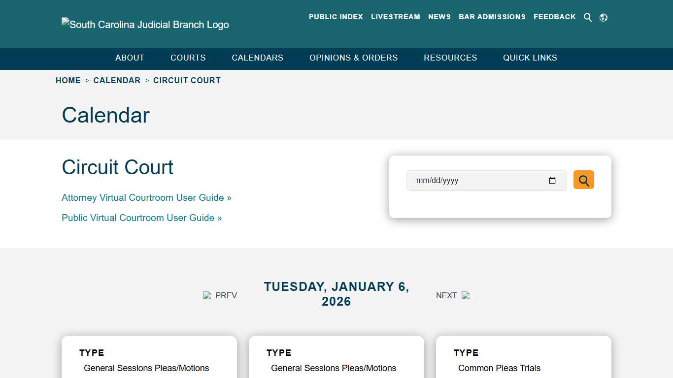 Circuit Court - South Carolina Judicial Branch